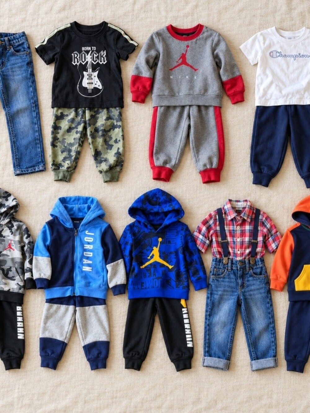 Boys 2T 24M Jordan Champion OshKosh Clothing Bundle 19 Pc